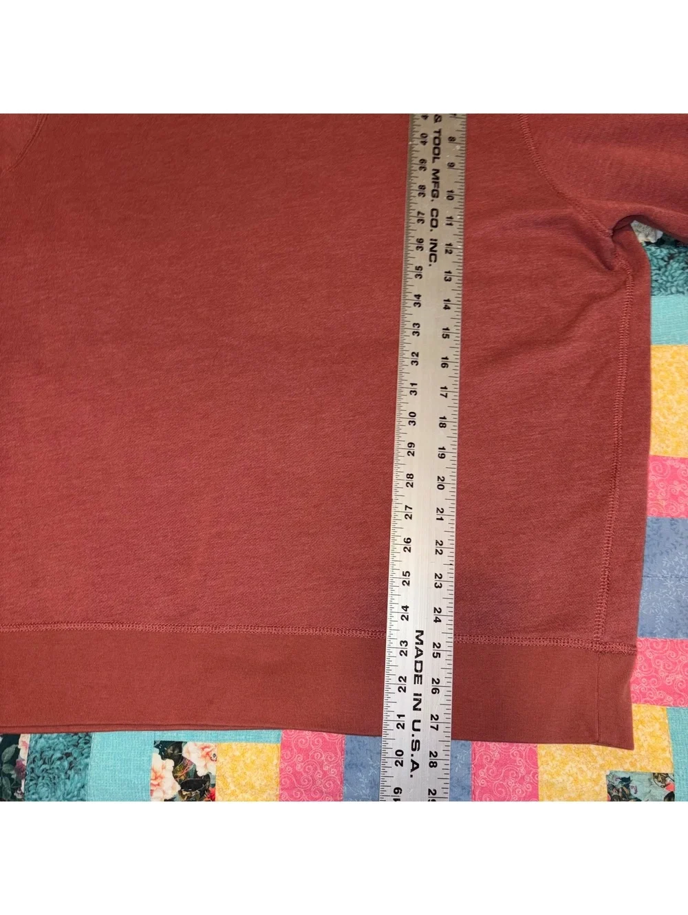 J.Crew $98 Authentic Fleece Mens XL Crewneck Sweatshirt Pullover Rust Red